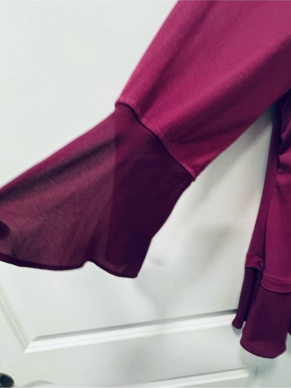 Jones New York Raspberry-Pink Layered Ruffle-Hem Tunic - Picture 2 of 4